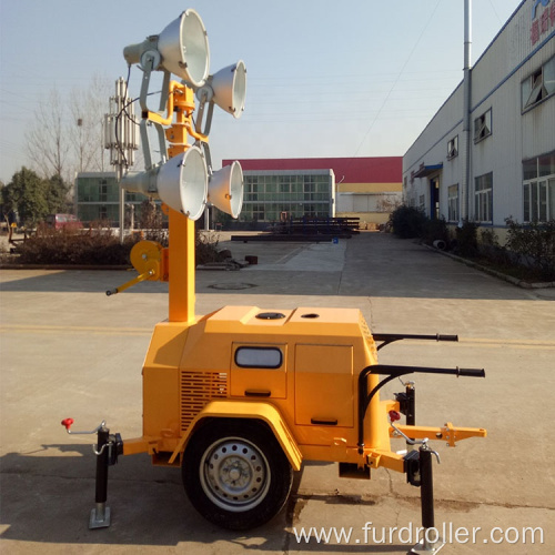 Mobile Portable Trailer Mounted Flood Light Tower For Outdoor FZMTC-1000B